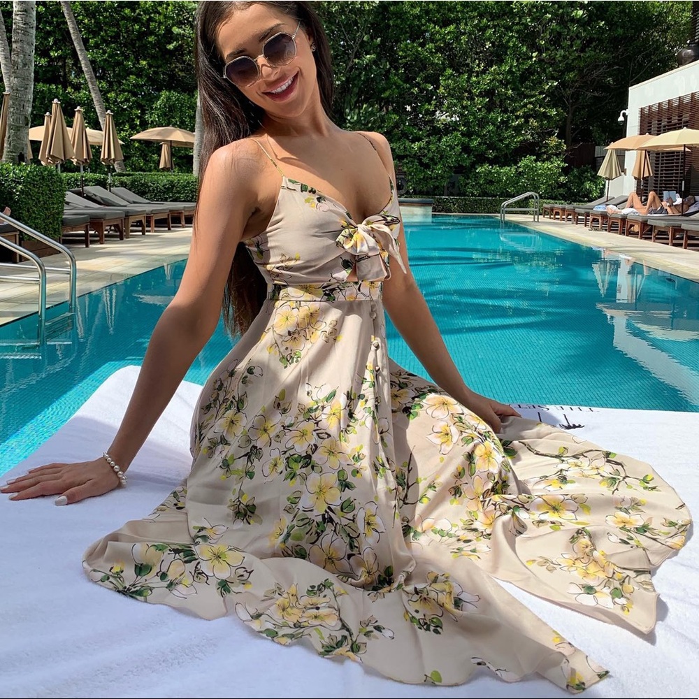 Jay Godfrey Floral Cut Out Dress